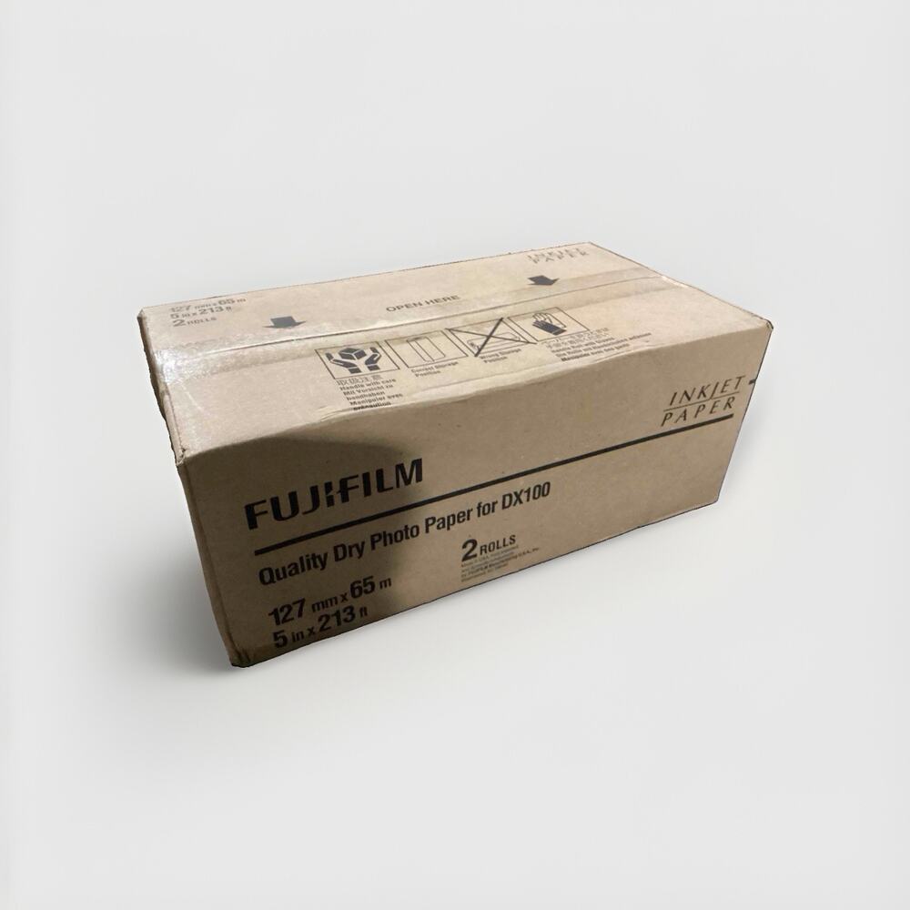 Case of 2 Rolls Fujifilm DX100 InkJet Paper Glossy - 5" x 213'